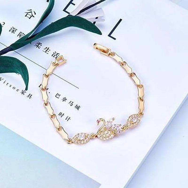 Gold Swan Bracelet