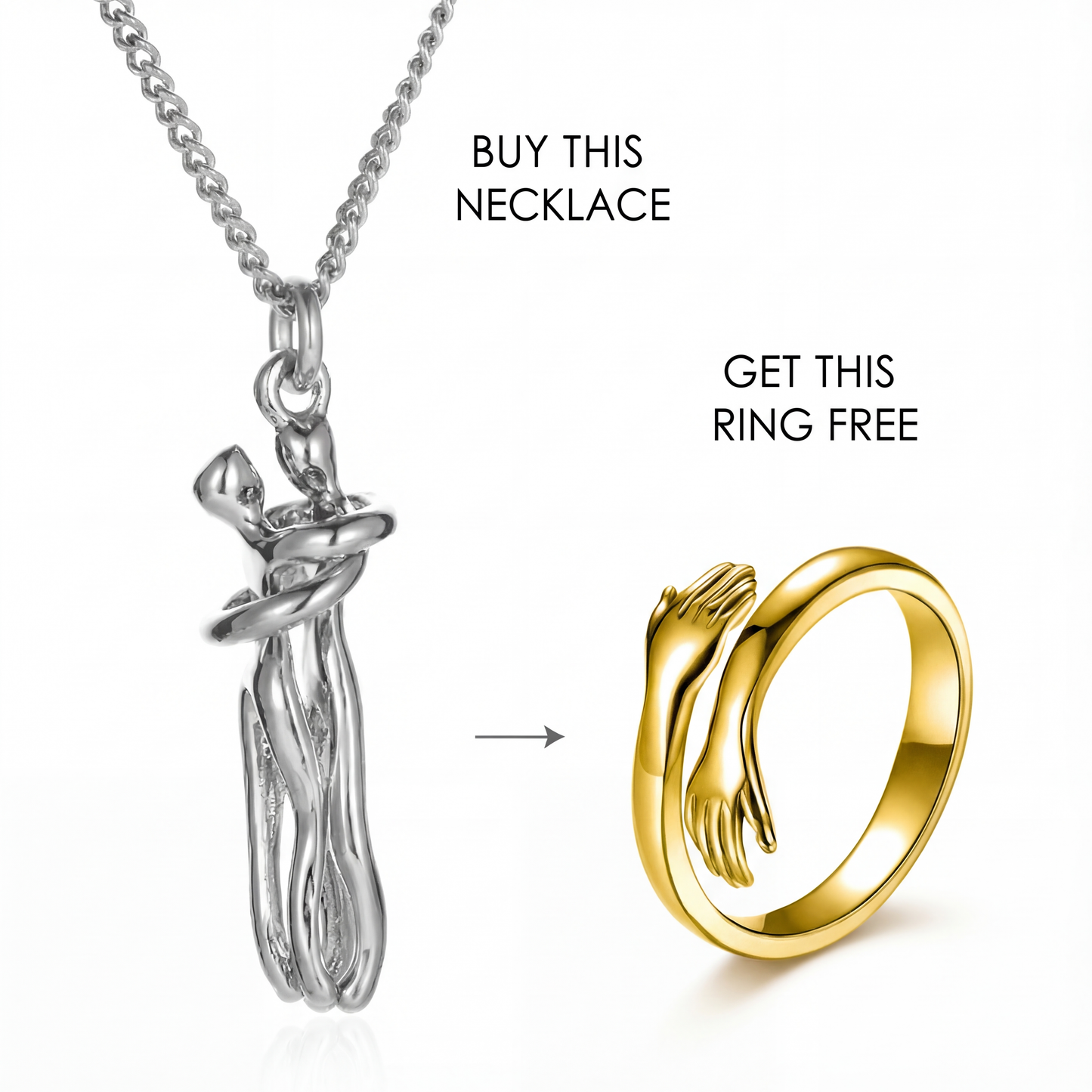 Couple's Hug Necklace