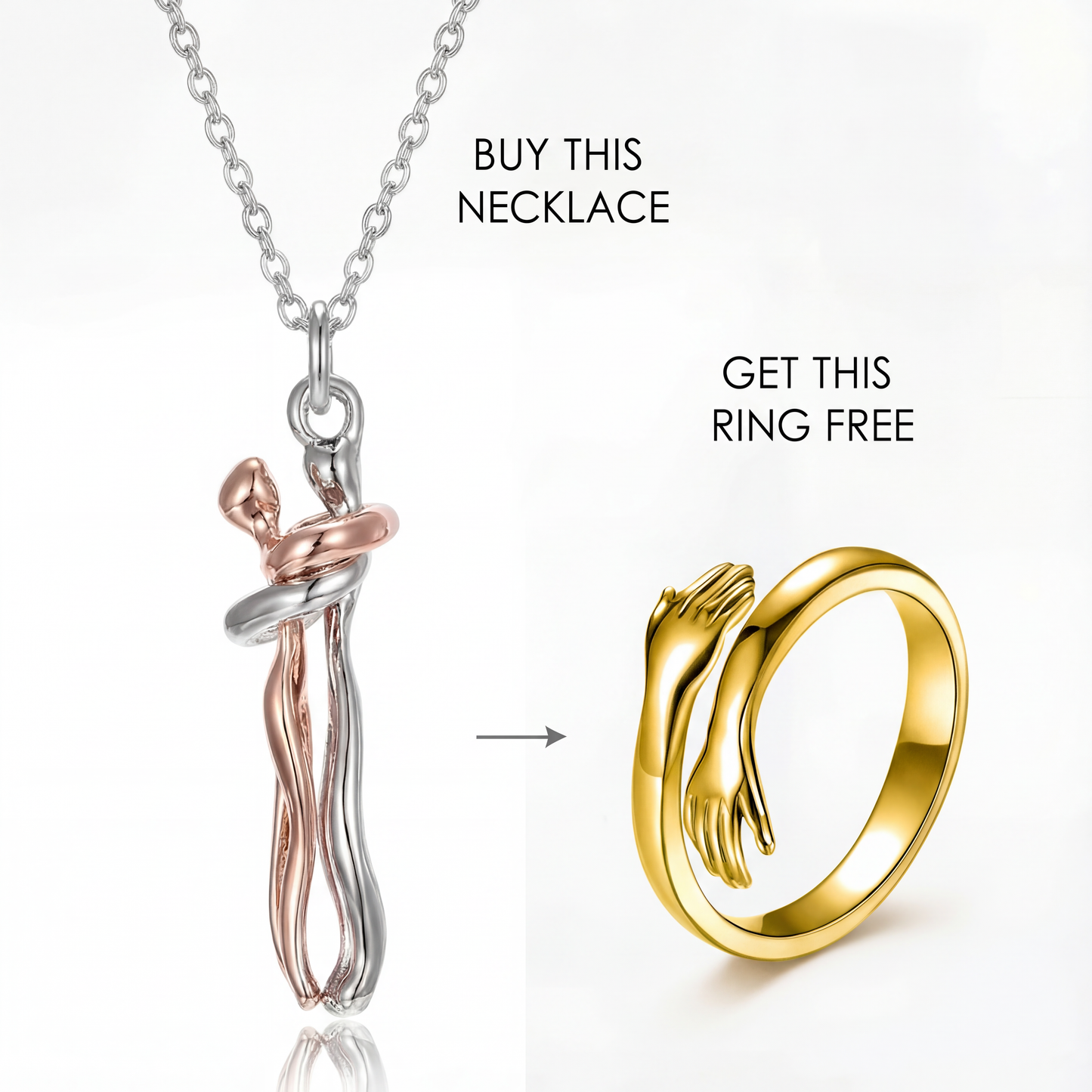 Couple's Hug Necklace