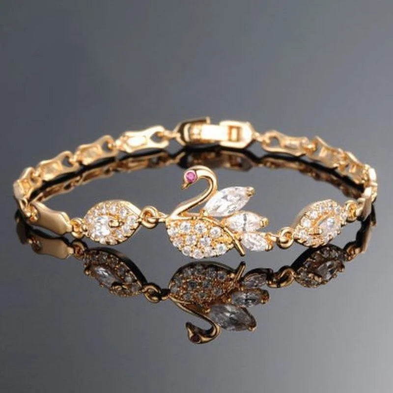 Gold Swan Bracelet