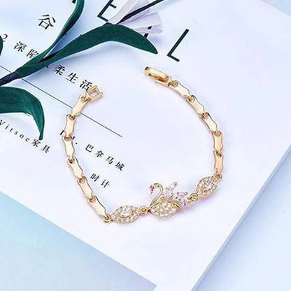 Gold Swan Bracelet