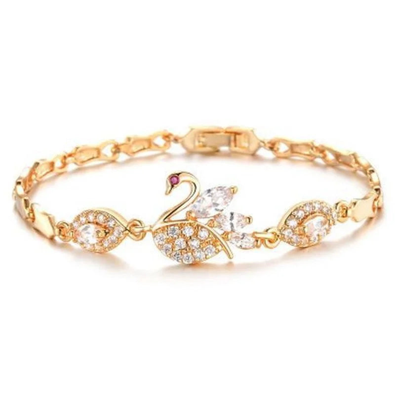 Gold Swan Bracelet
