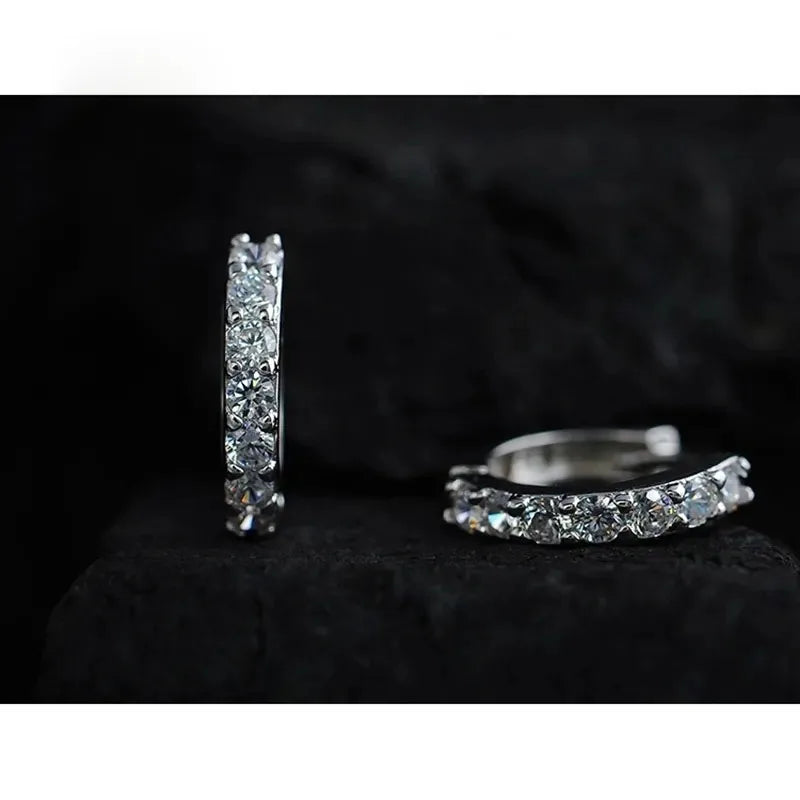 Crystal Hoop Earrings | Lightweight, Sparkling, Daily and Elegant Wear