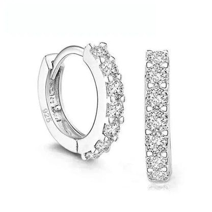 Crystal Hoop Earrings | Lightweight, Sparkling, Daily and Elegant Wear