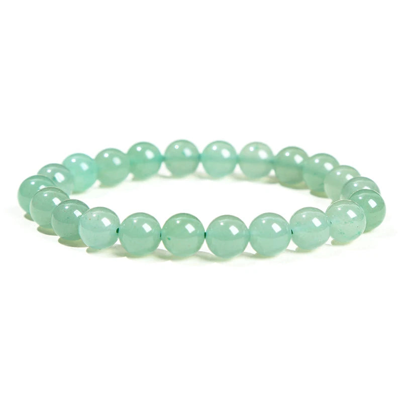 Natural Stone Bead Bracelet – Stretch Fit, 6–10mm Beads, Everyday Wear