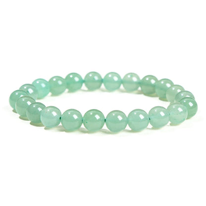 Natural Stone Bead Bracelet – Stretch Fit, 6–10mm Beads, Everyday Wear
