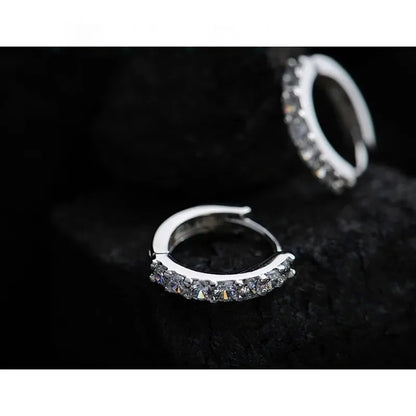 Crystal Hoop Earrings | Lightweight, Sparkling, Daily and Elegant Wear