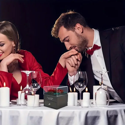 Heart Pendant Necklace with Rose Box